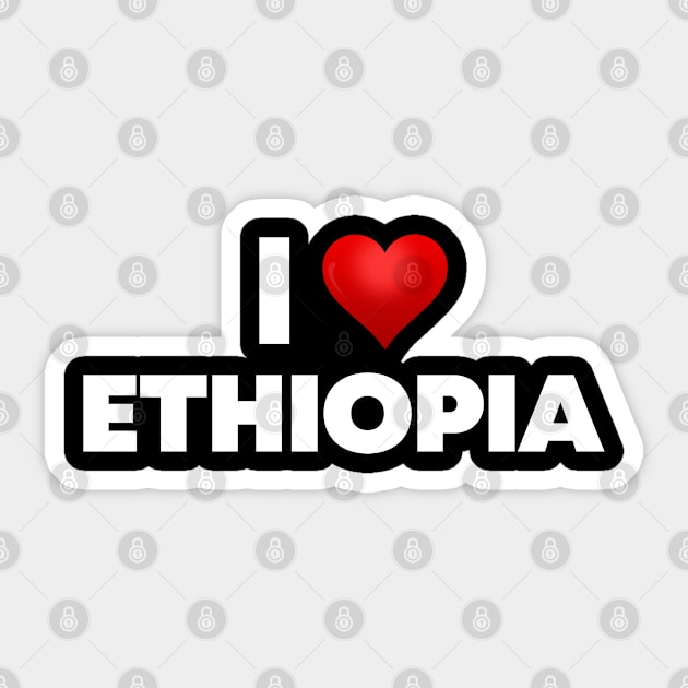 I Love Ethiopia Sticker by Itsheartshop